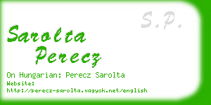 sarolta perecz business card